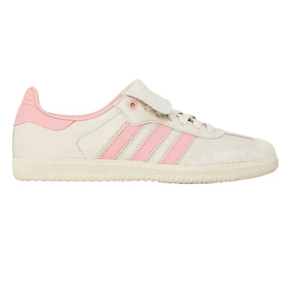 Adidas Mens Samba 3 Stripes Leather Shoes - White/Pink - 