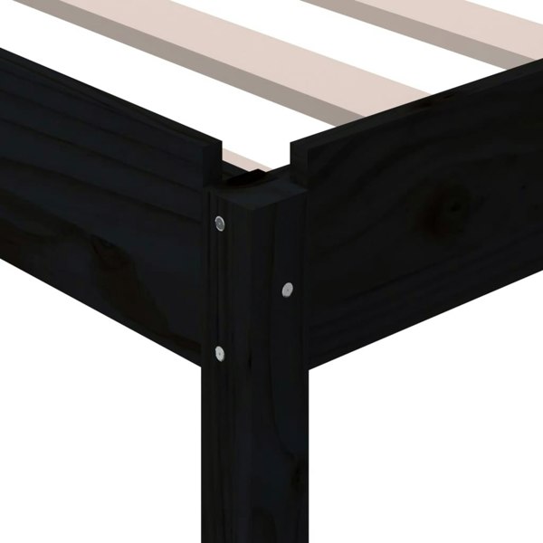 Berkfield Stack Bed Black 75x190 cm Solid Wood Pine