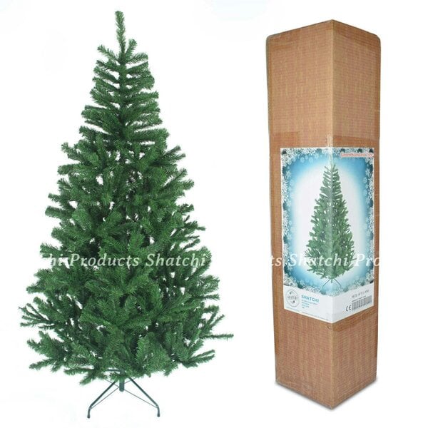 Shatchi 4ft Green Artificial Christmas Tree with 230 Tips and Clear Fairy Lights
