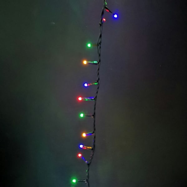 Samuel Alexander 500 LED 12.5m  Indoor Outdoor Christmas Multi Function Mains Operated String Lights with Timer in Multicoloured
