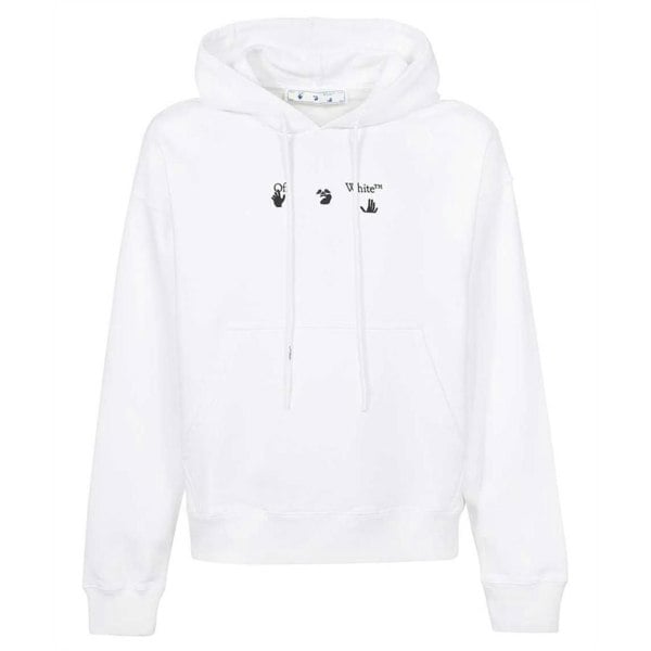 Off-White Marker Stencil Logo Hoodie - White