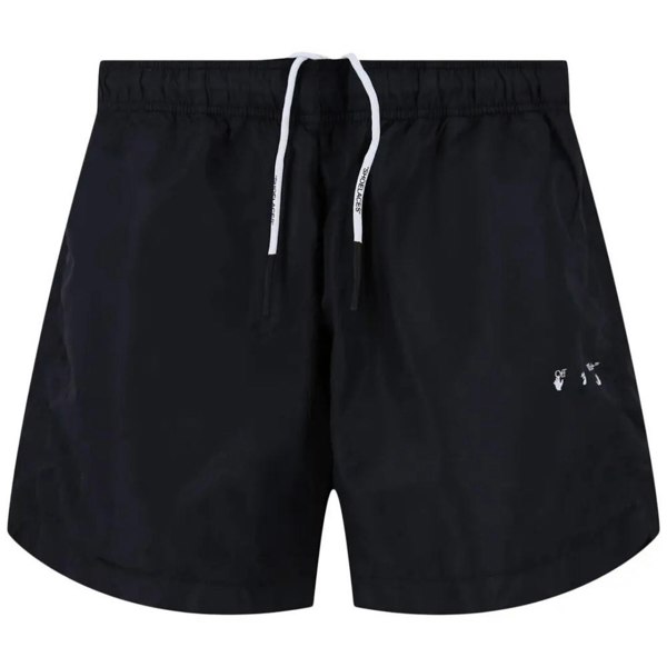 Off-White Diag OW Logo Black Swimshorts L