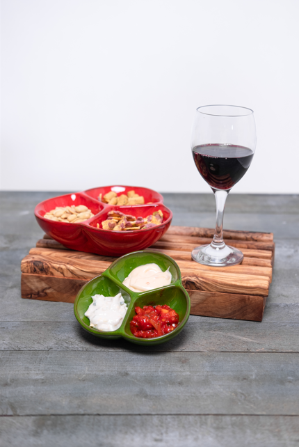 Verano Spanish Ceramics Selena - Snack Trio Dish (Medium)