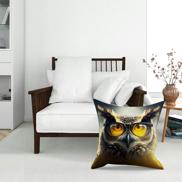 Warren Reed Owl Splashart Floor Cushion