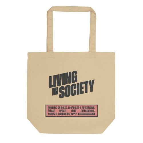 Anchor & Crew 06 Living In Society EDITIONS Recycled Cotton Tote Bag