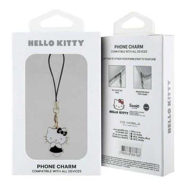 Hello Kitty Phone Strap Kitty Cute Charm Black - HKCPMKK