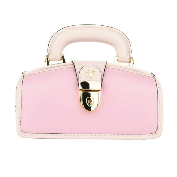 Embassy London Gazelle Mini - Pink & Pink - Women’s mini patent leather top handle & crossbody bag