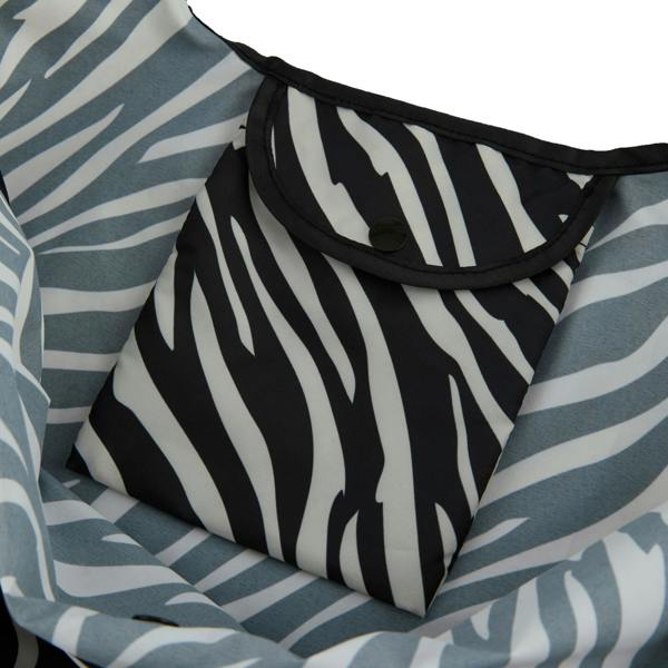 Regatta Zebra Print Packaway Shopper Bag - Black/Light Vanilla - 