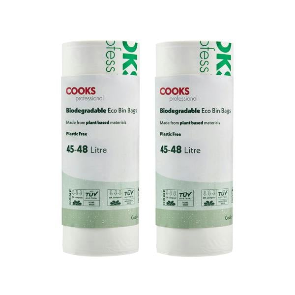Cooks Professional Biodegradable Bin Bags | 45-48L - 50