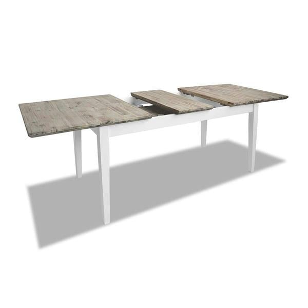 Statement Furniture Florence Rectangle Extending Kitchen Dining Table with Center Extension Leaves