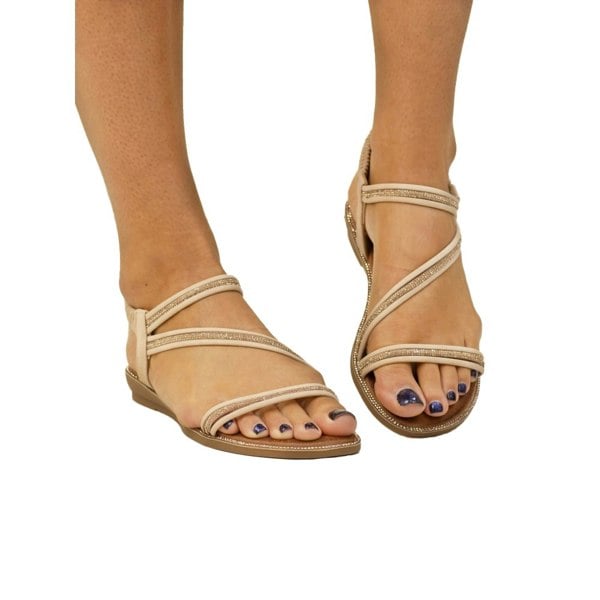 Lunar Womens/Ladies Aruba Sandals - Nude