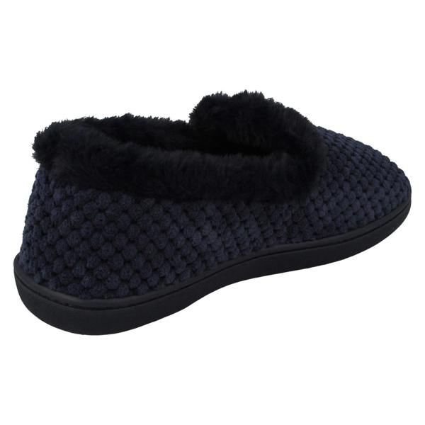 Padders Ladies Padders Textured Trimmed Full Slippers Misha