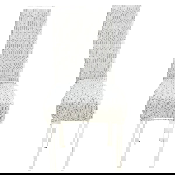 Anyseat Chair Cover Light Grey Wavey Lines Design with Elastic Material for Dining Room Kitchen Wedding Hotel Banquet Restaurant