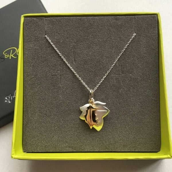 Holly and The Ivy Sterling Silver and Gold Plate Necklace