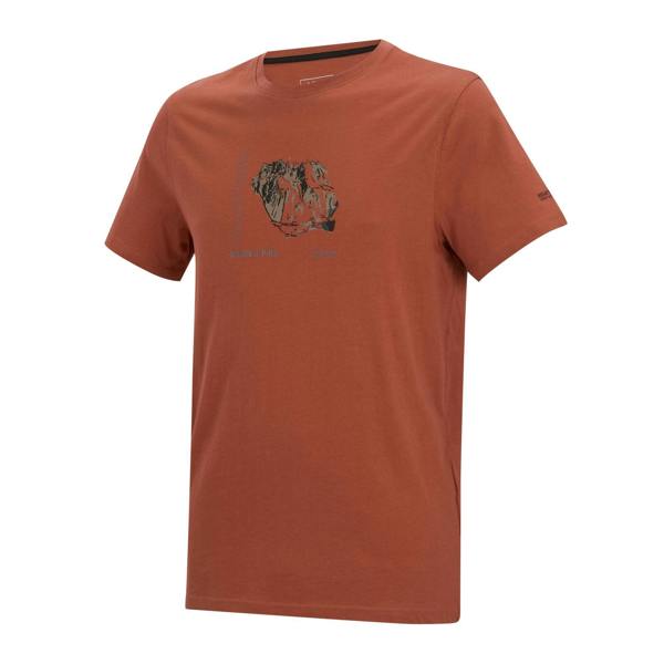 Regatta Mens Breezed Mountain Flow T-Shirt - Brick - 