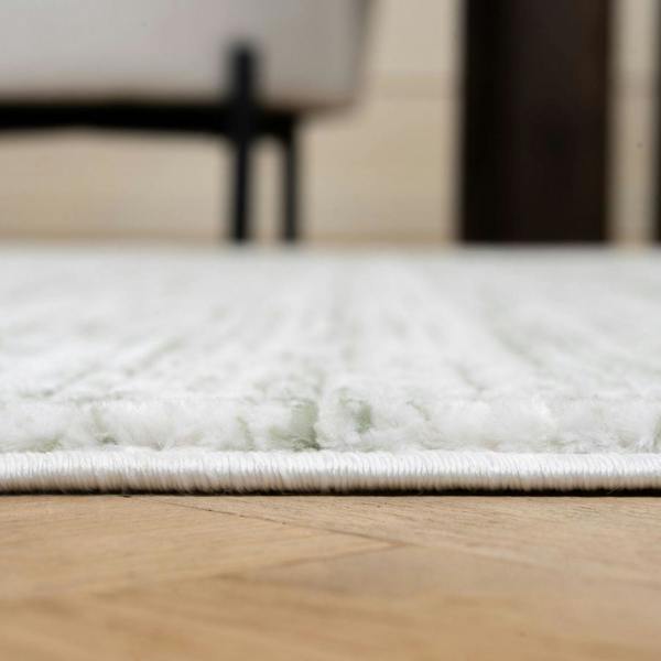 Carmel Green colour rug, striped design, soft durable pile, stain-resistant, easy-care.