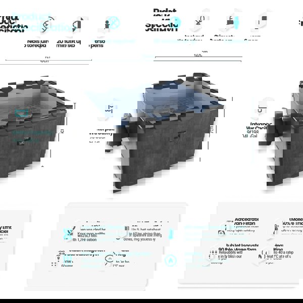 Wave Adriatic | 6 Person Square Aluminium Frame Hot Tub | Black Wood | UKCE