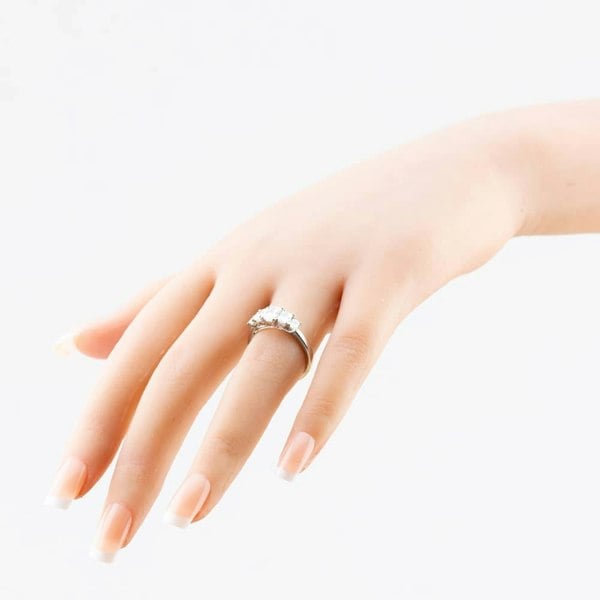 T. H. Baker Platinum Certified 1.49ct Radiant Cut Diamond Five Stone Ring RN10930