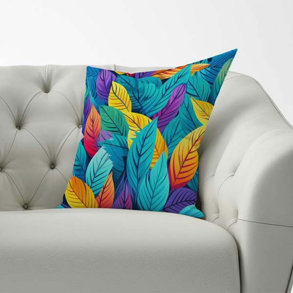 Warren Reed Bright Colourful Leaves Cushions