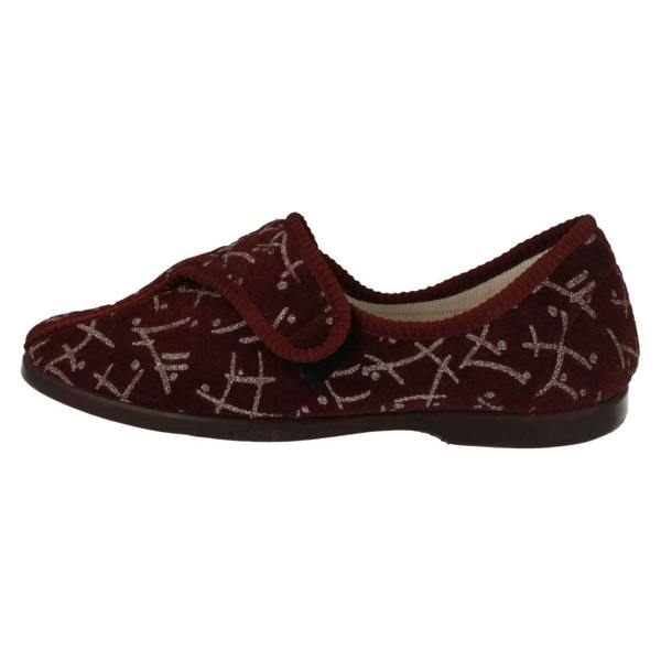 Ladies Ladylove Single Strap Textile Slippers - Emily