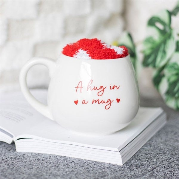 Serano Hug in a Mug Heart Mug and Socks Set