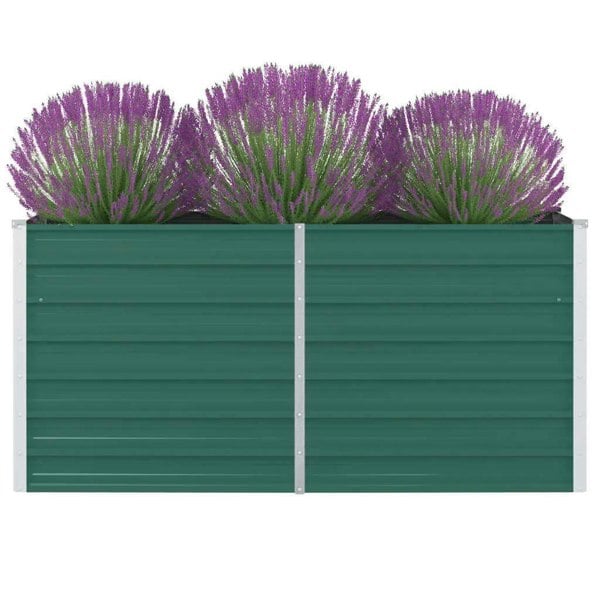 Berkfield Raised Garden Bed 160x80x77 cm Galvanised Steel Green