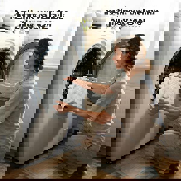 Lavio Ergonomic Neck Pillow Memory Foam for Sleep Well Breathable Washable Cover