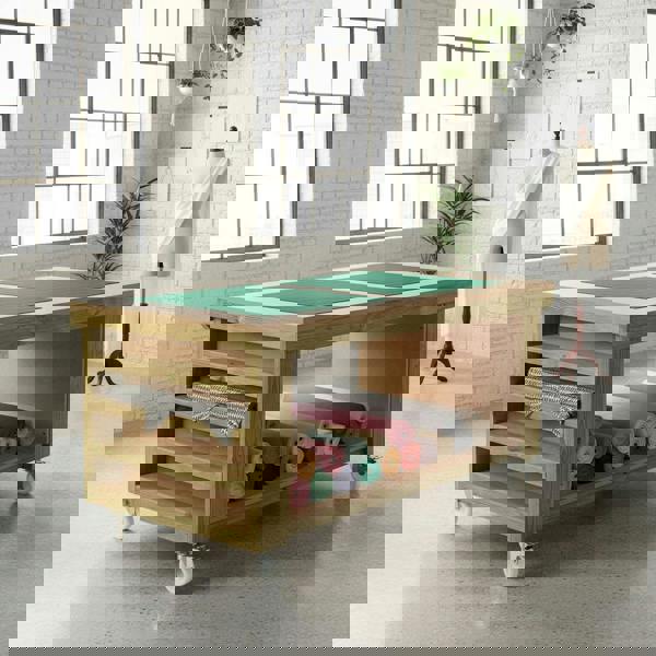 Arbor Garden Solutions Wooden Workbench MDF Top with Extra shelving Depth-3ft