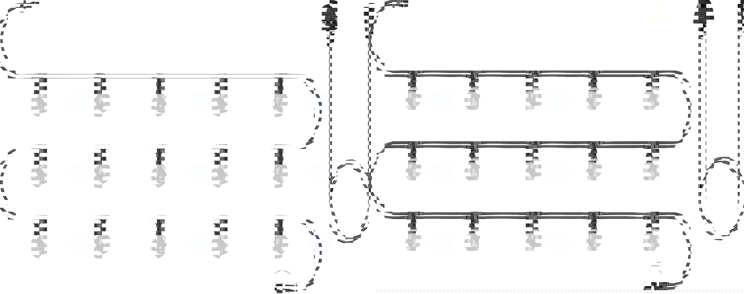 Eagle Connect Festoon Black Rubber IP65 5m/15x2w Colour Change Lamp