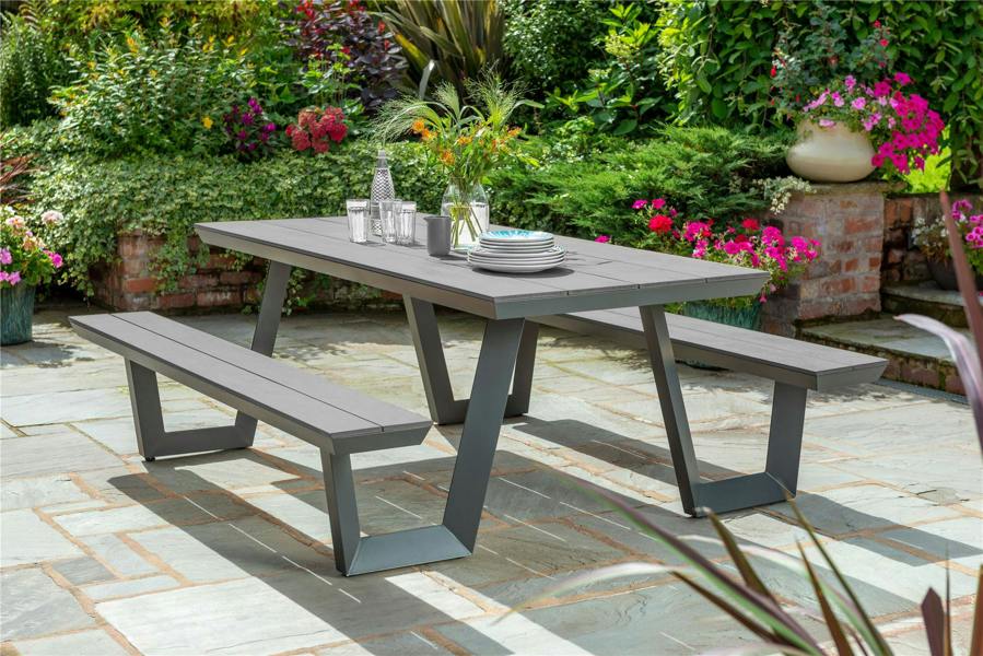 Norfolk Collection Wembly Picnic Table in Grey
