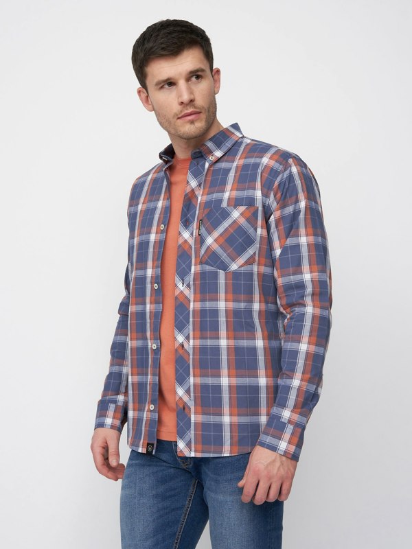 Duck and Cover Lennmore Shirt - Navy Check