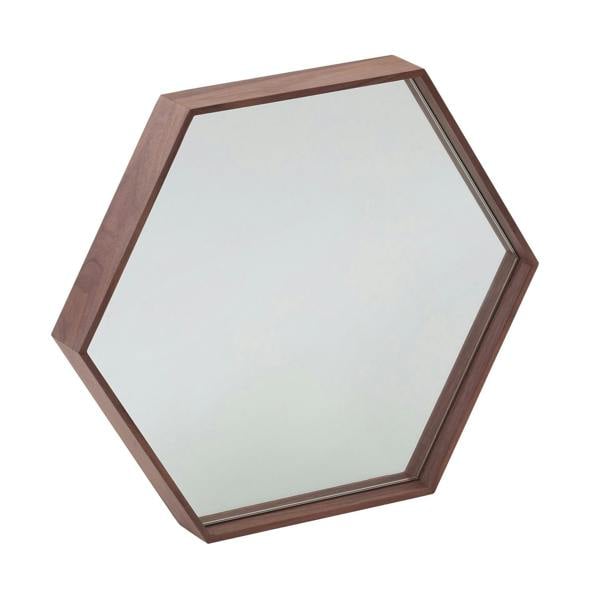 Angel Cerdá Hexagonal Walnut Wall Mirror 3039