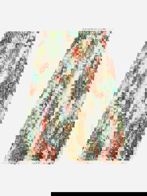 Roberto Cavalli Girls Silk Botany Skirt in White