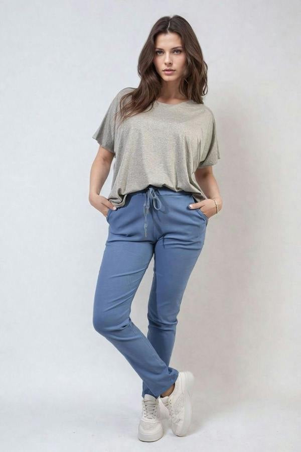 Delilah Casual Drawstring Trousers - Jeans