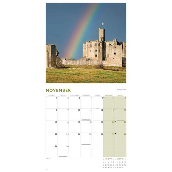 Northumberland Calendar 2027, Wall Calendars, Month To View, Travel, Gift