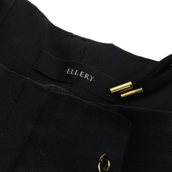 Ellery black twill satin corset laced belt