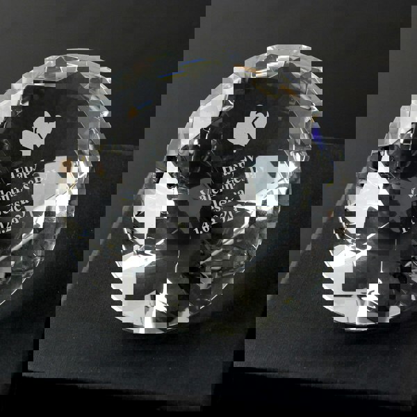 Personalised Memento Company Personalised Heart Motif Diamond Paperweight