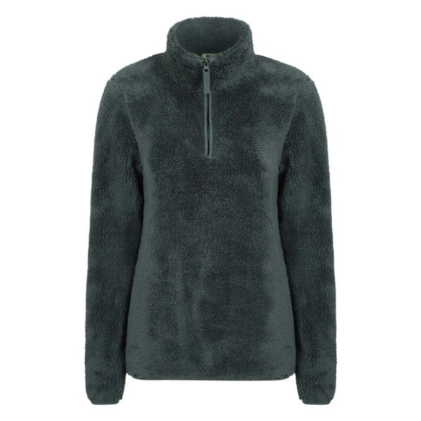 Mountain Warehouse Women's Teddy Fleece Quarter Zip Fleece Top - Green