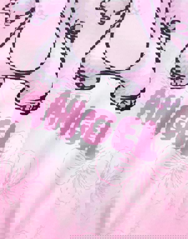 Disney Lilo & Stitch Girls Pink Angel 1 Piece Swimming Costume