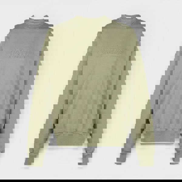 Off-White Laundry Logo Skate Crewneck Khaki Green Beige