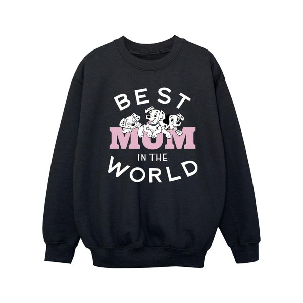 Disney Girls 101 Dalmatians Best Mum In The World Sweatshirt - Black