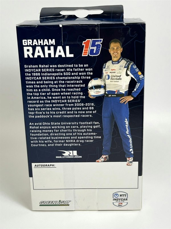 Greenlight Graham Rahal #15 Rahal Letterman Lanigan Driver Figure 1:18 Greenlight 11302