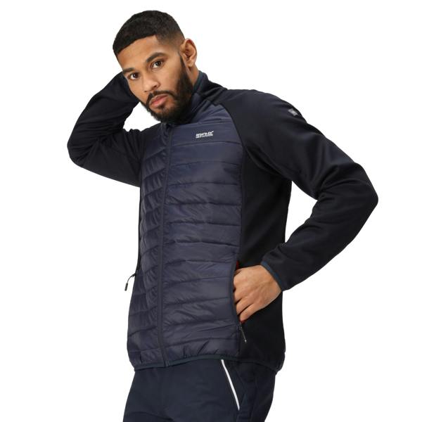 Regatta Mens Clumber IV Hybrid Jacket - Navy/Danger Red - 