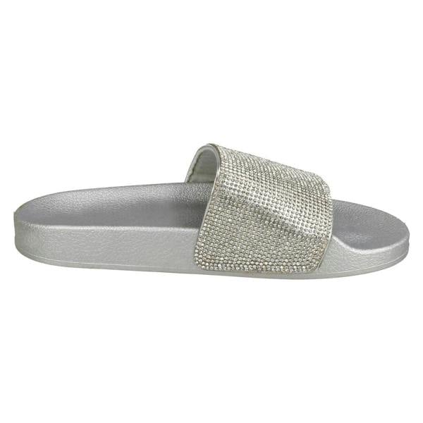 Spot On Ladies Spot On Diamante Sliders