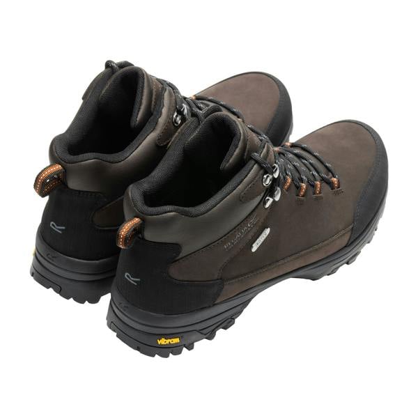 Regatta Mens Burrell Leather Walking Boots - Peat - 