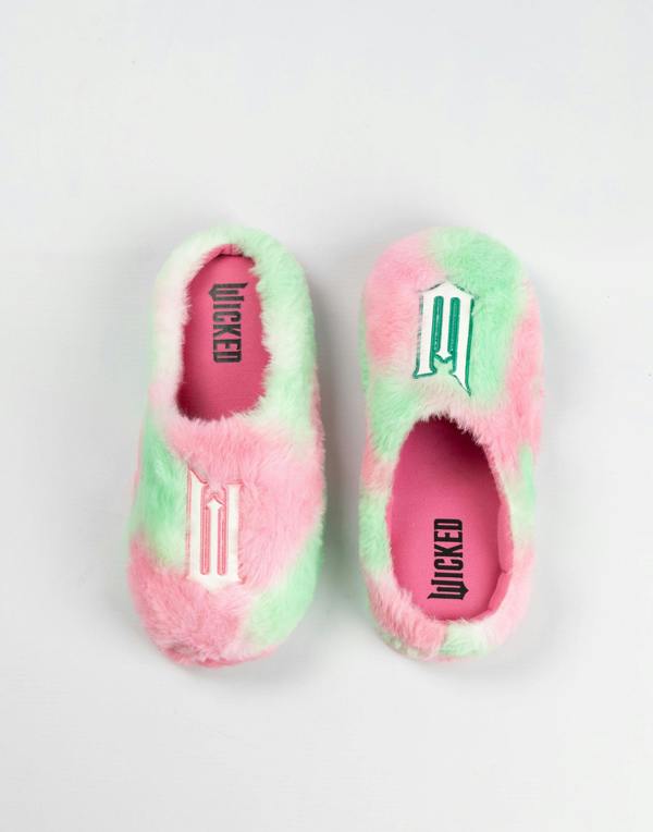 Wicked Womens Multicoloured Logo Mule Slippers