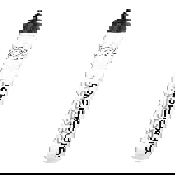 Speedo water bottle with transparent body, black cap, 1L for training sessions