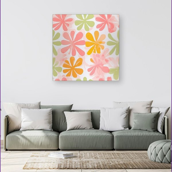 Warren Reed Yellow And Pink Flowers Canvas