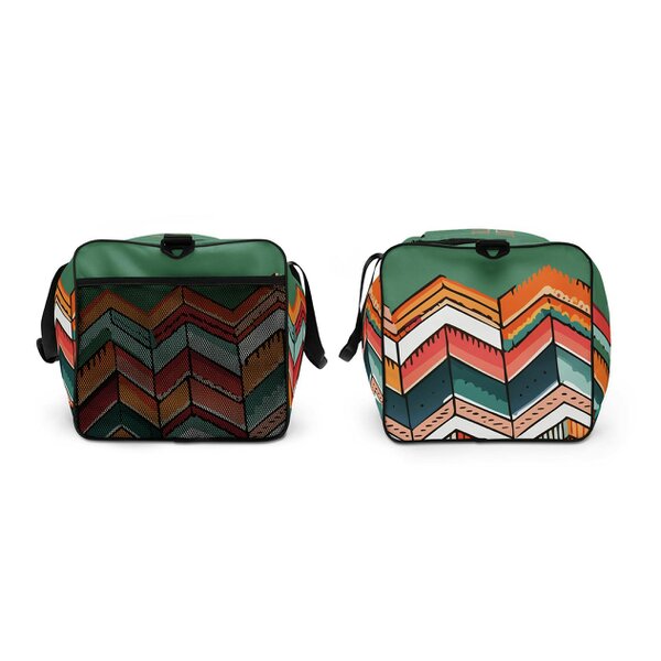 Anchor & Crew Vibrant Motif Pattern Weekender Duffle Bag