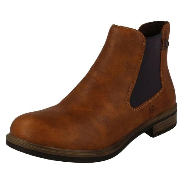 Rieker Ladies Rieker Elasticated Gusset Panel Chelsea Boots 72254